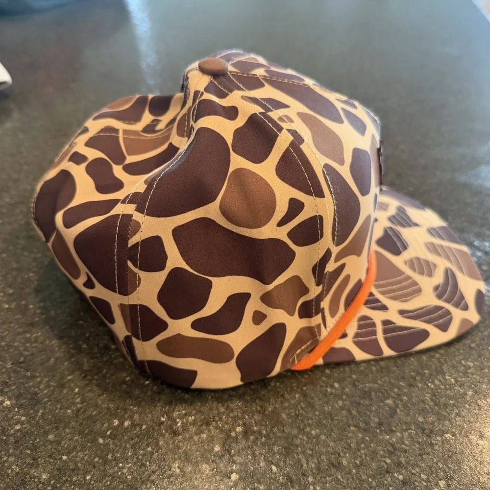 Southern String Hat Co -Camo Buck Hat Camo Orange Trim Embroidered Adjustable